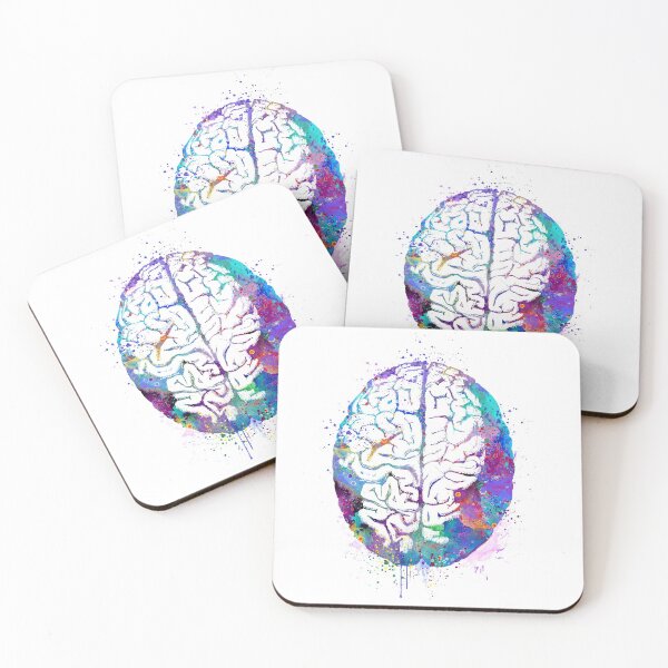 Item preview, Human Brain Colorful Watercolor Anatomy Gift  designed and sold by LotusGifts.