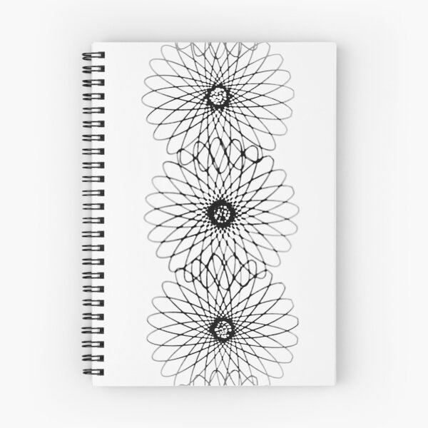 Item preview, minimalistic abstract spirals floral pattern designed and sold by Mandala-Mia.