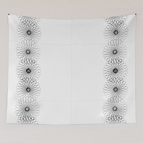 Item preview, minimalistic abstract spirals floral pattern designed and sold by Mandala-Mia.
