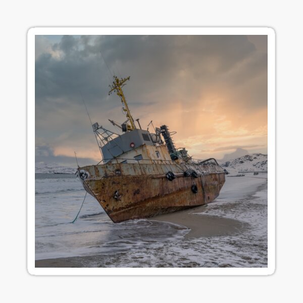 Item preview,  Shipwreck,shipwreck print,boat art,boat paintings,fishing boat painting,boat artwork,boat wall art, ocean art , sea art, sun art , blue art , boats art on metal,metal art prints,metal picture prints designed and sold by eyesight4vision.