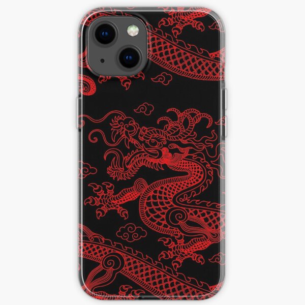 Red Chinese Dragon iPhone Soft Case