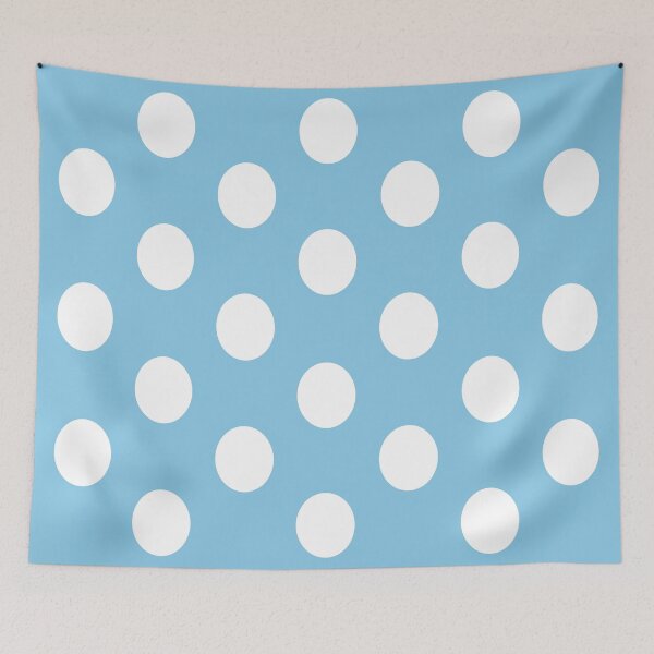 Item preview, Grande Blanco y AZUL BEBE y LUNARES designed and sold by RachelMacht.