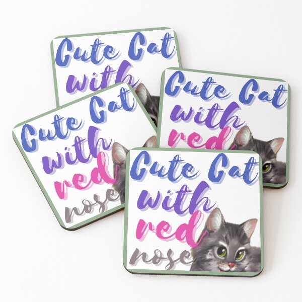 Item preview, Cute Cat With Red Nose designed and sold by Lar888.