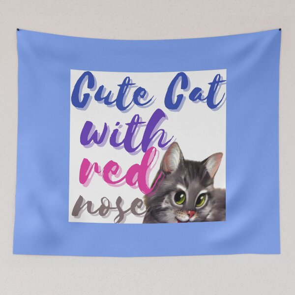 Item preview, Cute Cat With Red Nose designed and sold by Lar888.