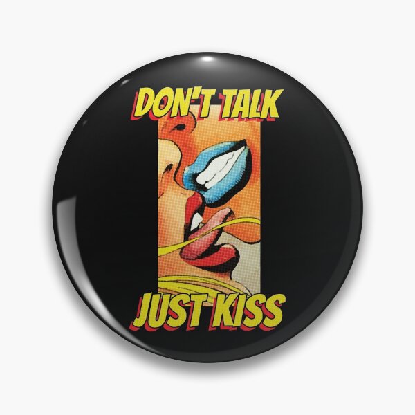 Item preview, Don't Talk Just Kiss 1 Graphic Lesbian Bisexual Gay Pride designed and sold by Beijo-Vertical.
