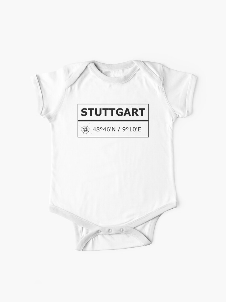 Stuttgart Location Coordinates Baby One-Piece for Sale by Lees