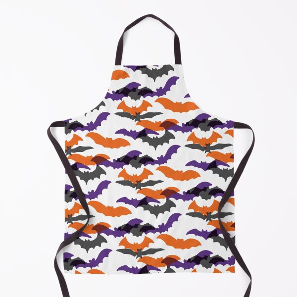 Item preview, Bats Silhouettes - Fun Orange, Black, and Purple Halloween Pattern designed and sold by TheRainbowRoom.