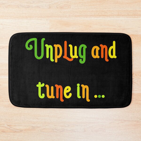 Item preview, Unplug and tune in yoga motivaton quote designed and sold by Yogawoman.