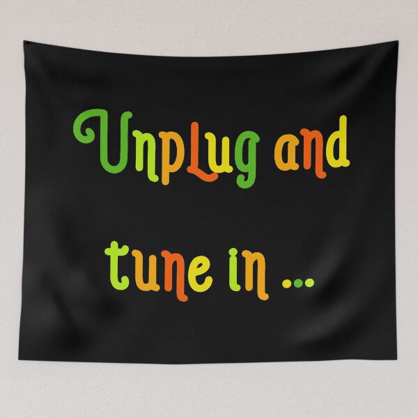Item preview, Unplug and tune in yoga motivaton quote designed and sold by Yogawoman.