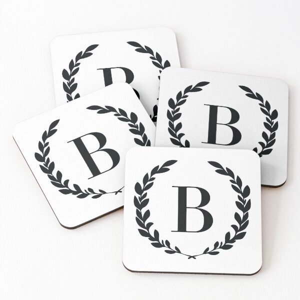 Item preview, Letter B, Laurel wreath monogram B, Initial B, Laurel frame with letter B designed and sold by KateBilous.