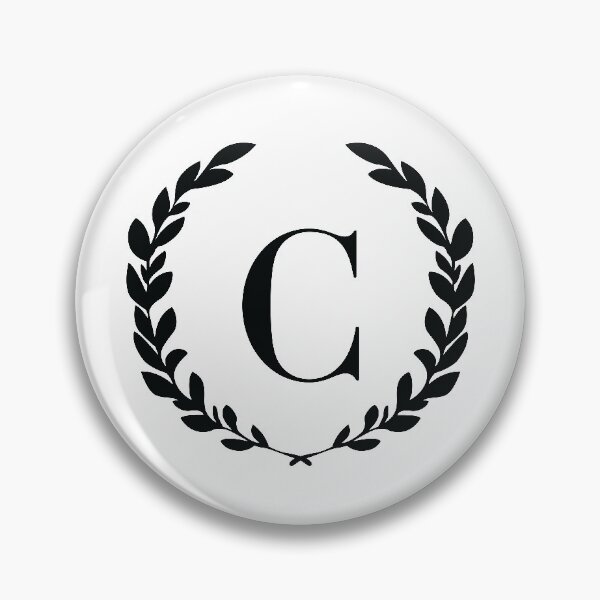 Item preview, Letter C, Laurel wreath monogram C, Initial C, Laurel frame with letter C designed and sold by KateBilous.