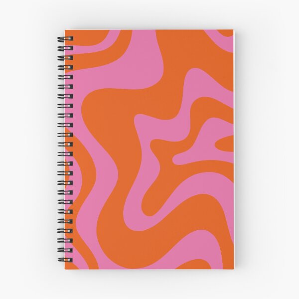 Item preview, Retro Liquid Swirl Abstract Pattern in Red Orange and Hot Pink designed and sold by kierkegaard.