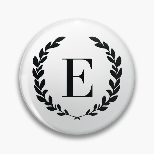 Item preview, Letter E, Laurel wreath monogram E, Initial E, Laurel frame with letter E designed and sold by KateBilous.