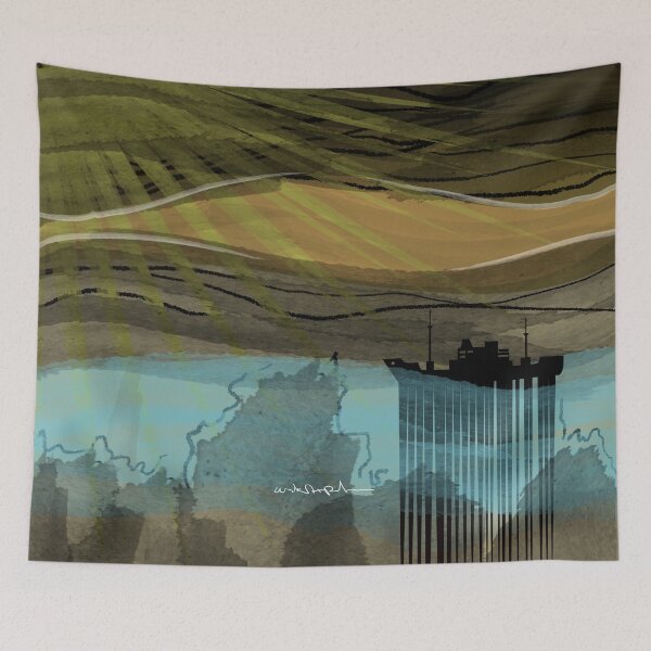 Item preview, Abstract seafaring - sailing at sunrise on the sea - designed and sold by uskARpT.