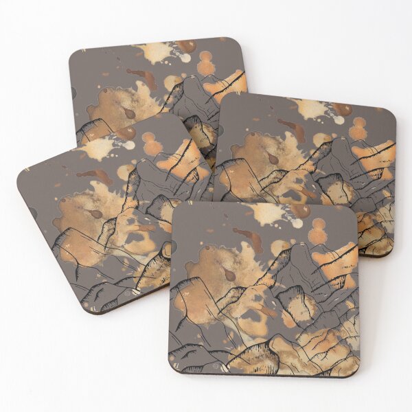 Item preview, Abstract mountains coffee splatter designed and sold by Nishinoyaoyaoya.