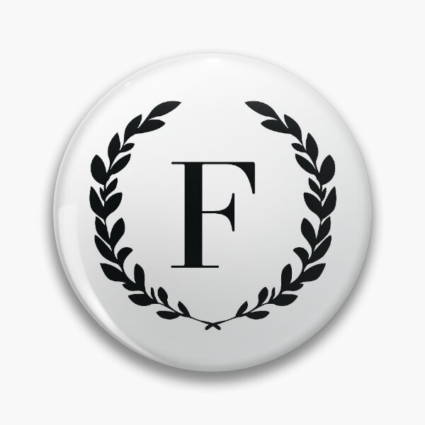 Item preview, Letter F, Laurel wreath monogram F, Initial F, Laurel frame with letter F designed and sold by KateBilous.