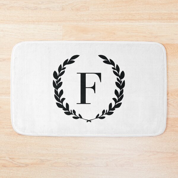Item preview, Letter F, Laurel wreath monogram F, Initial F, Laurel frame with letter F designed and sold by KateBilous.