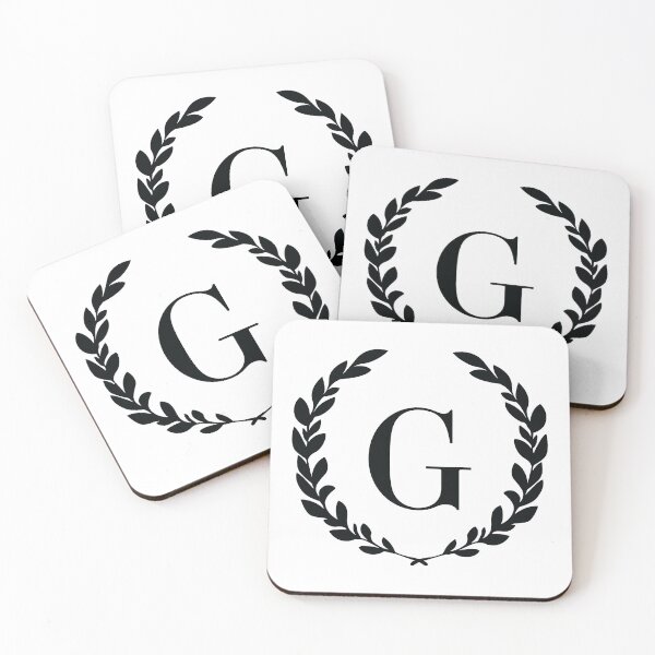 Item preview, Letter G, Laurel wreath monogram G, Initial G, Laurel frame with letter G designed and sold by KateBilous.