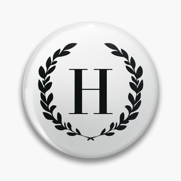 Item preview, Letter H, Laurel wreath monogram H, Initial H, Laurel frame with letter H designed and sold by KateBilous.