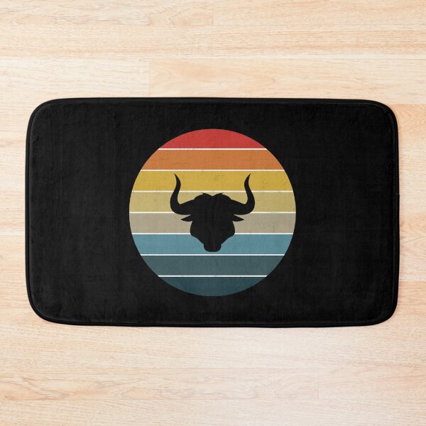 Item preview, Peeking Highland Cow with Retro Sunset designed and sold by NECHSTORE.