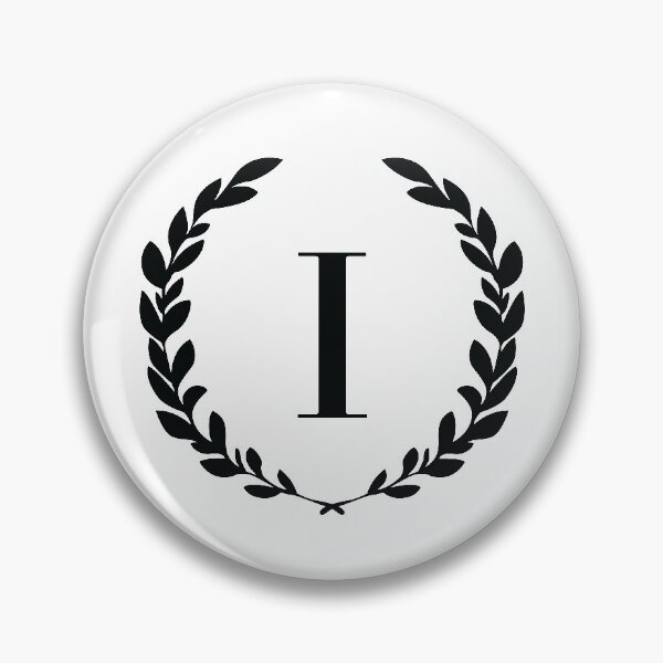 Item preview, Letter I, Laurel wreath monogram I, Initial I, Laurel frame with letter I designed and sold by KateBilous.