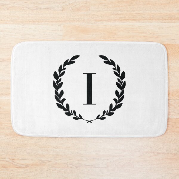 Item preview, Letter I, Laurel wreath monogram I, Initial I, Laurel frame with letter I designed and sold by KateBilous.