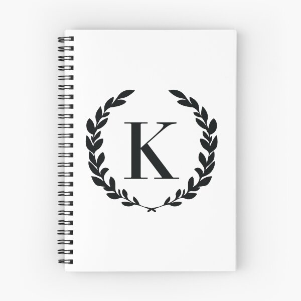Item preview, Letter K, Laurel wreath monogram K, Initial K, Laurel frame with letter K designed and sold by KateBilous.