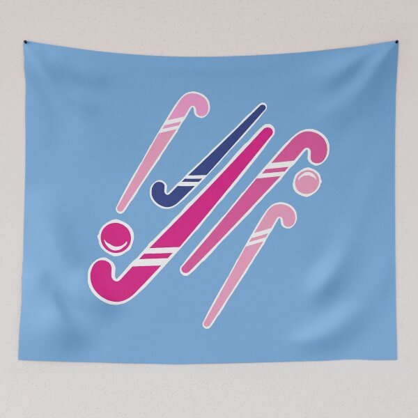 Item preview, Hockey stick blue / pink designed and sold by hookfreaks.