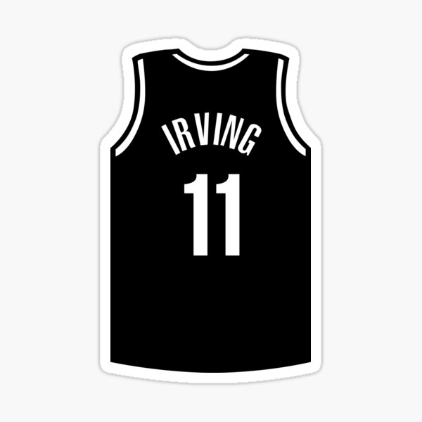 Kyrie Irving Nets Jersey - Black' Sticker for Sale by djstagge