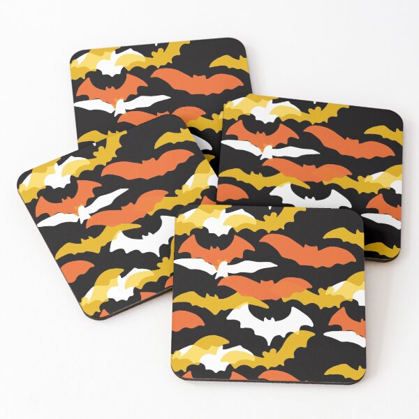 Item preview, Bats Silhouettes - Fun Candy Corn Halloween Pattern designed and sold by TheRainbowRoom.