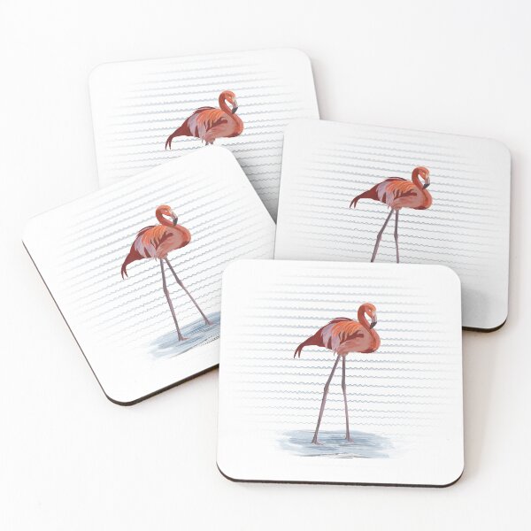 Item preview, Elegant Flamingo in the Sunset Watercolour Illustration - Caroline Laursen Original designed and sold by Caroline Laursen.
