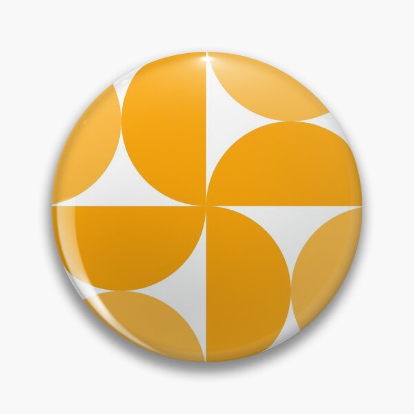 Item preview, Geometric Yellow & Orange Semicircles Bauhaus style designed and sold by Yellow-Studio.