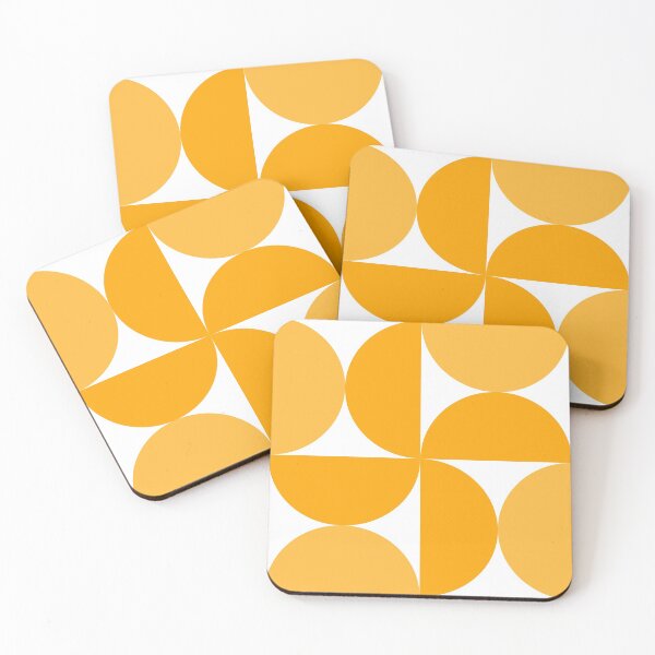 Item preview, Geometric Yellow & Orange Semicircles Bauhaus style designed and sold by Yellow-Studio.