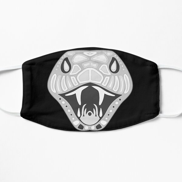 Copie de tête de serpent noir et blanc Masque sans plis