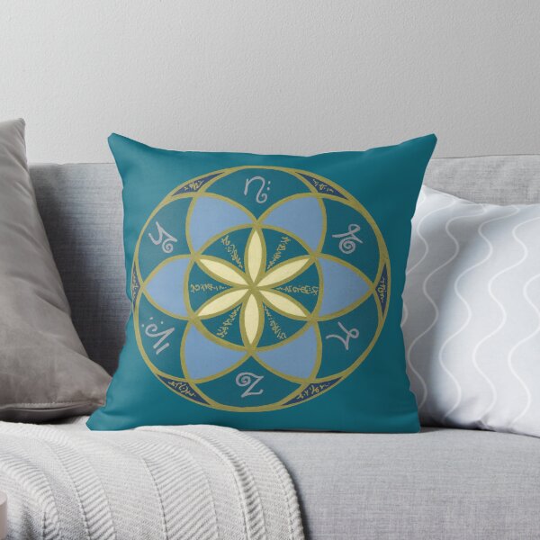 Seed of Life - Starseed Light Language Throw Pillow