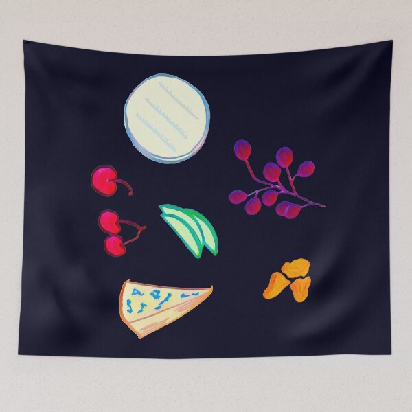 Item preview, Cheeseboard components Cheese Grapes Dried Apricots designed and sold by DesignsofNote.