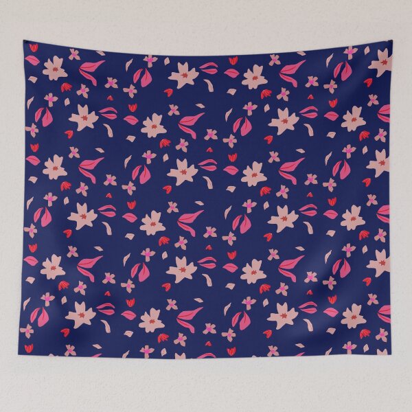 Item preview, Midnight Abstract Flower Print designed and sold by UntamedSeagull.