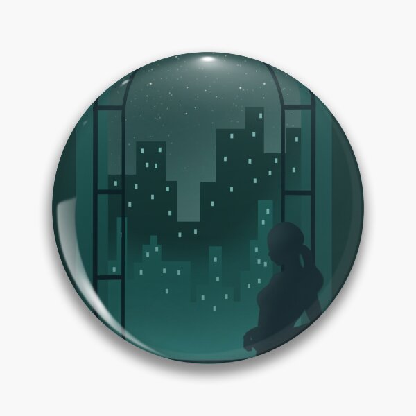 Item preview, Window silhouette overlooking the night city  designed and sold by LeahsColorBox.