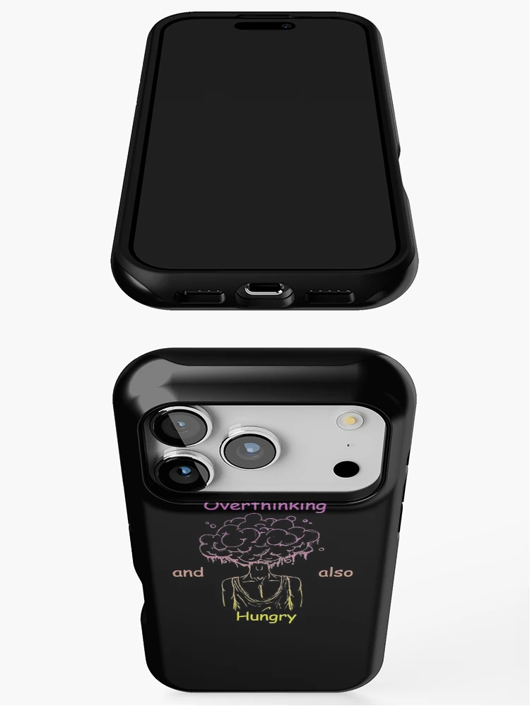 Thumbnail 3 of 4, iPhone Case, Overthinking And Also Hungry designed and sold by Designs-RZ.