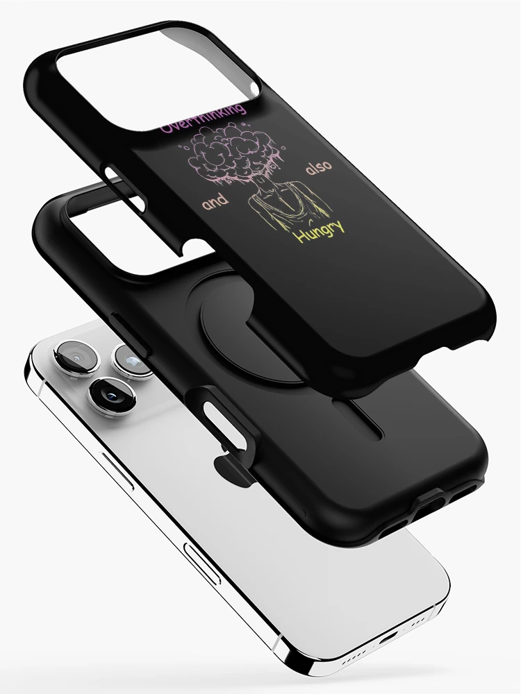 Thumbnail 2 of 4, iPhone Case, Overthinking And Also Hungry designed and sold by Designs-RZ.