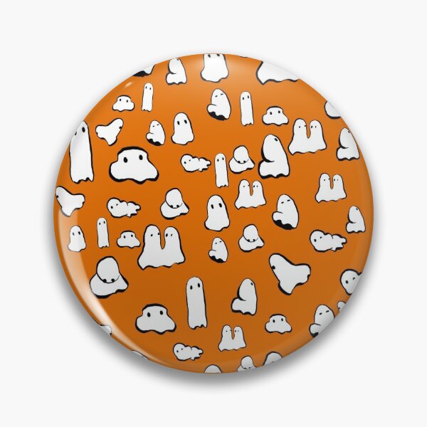 Item preview, Cute Little Ghosts on Orange | Halloween Pattern designed and sold by jociart.