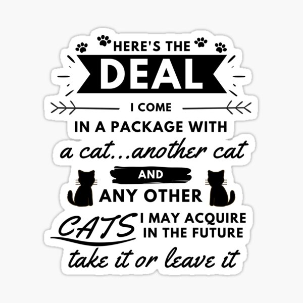 Dating Cat Deal, Funny Cats - MySkyPet Sticker