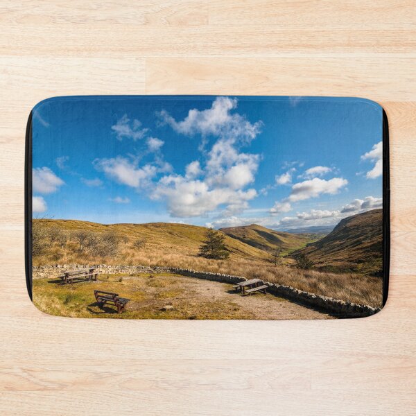 Item preview, Blue sky, mountains and valley with picnic tables in Ardara, County Donegal, Ireland designed and sold by AlbertMi.