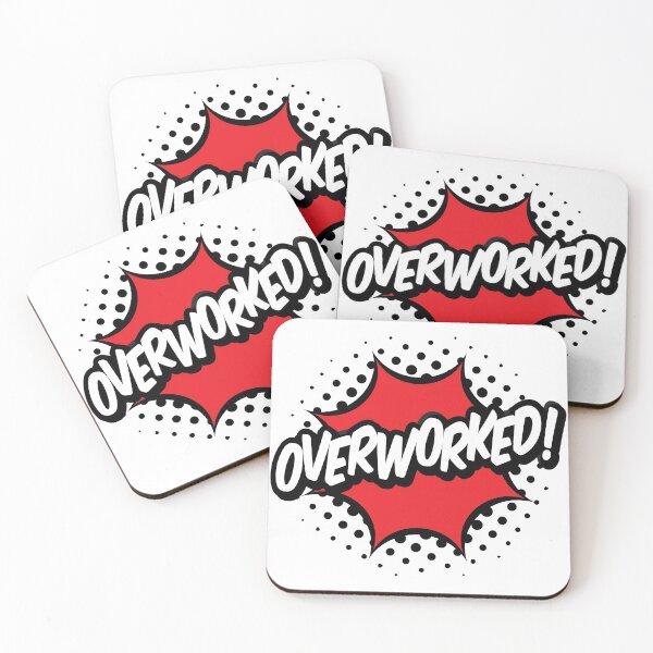 Item preview, Overworked! red comic pop designed and sold by DesignsByDaddy.