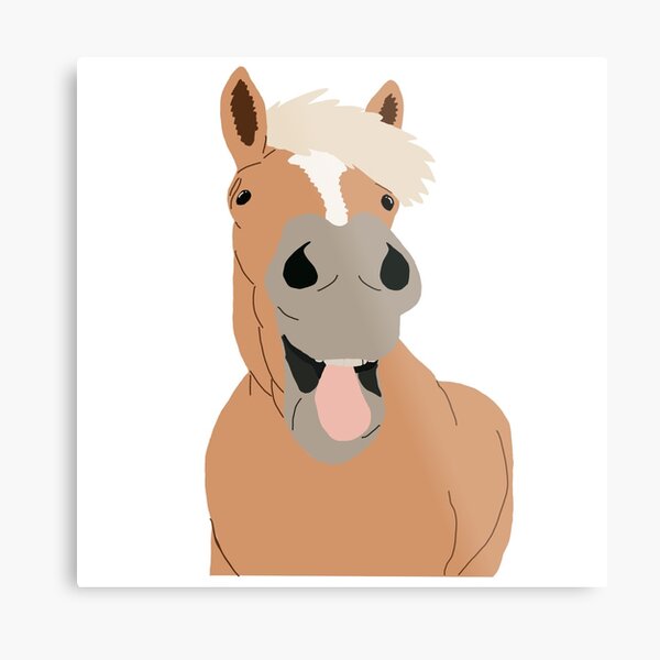 Impressions Metalliques Sur Le Theme Cheval Qui Rit Redbubble