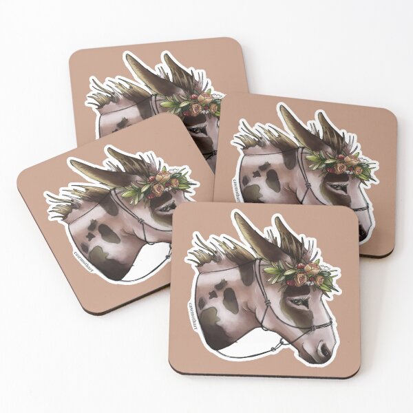 Item preview, Flower Crown Donkey Sticker designed and sold by sweetscorpio.