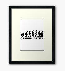 Evolution graphic artist Framed Print