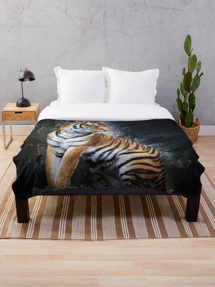 Tiger bed throw hot sale