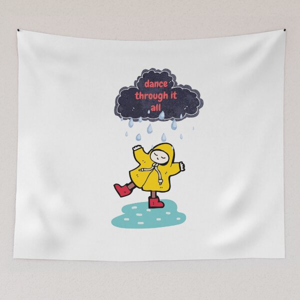 Item preview, Dance Through It All - cute uplifting quote designed and sold by Theleochick.