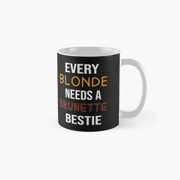 Cute Matching Coffee Mugs for Best Friends Brunette Best Friend